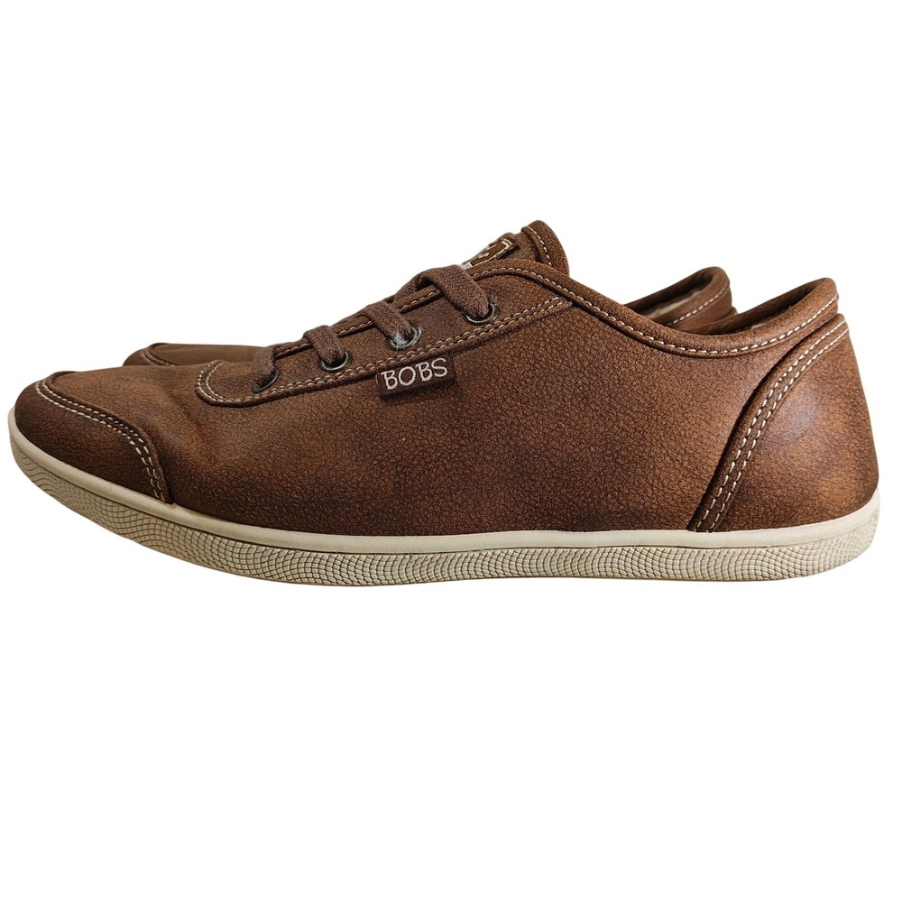 Skechers BOBS B Cute Camp Color Brown Faux Fur Lined Sneakers Women 8.5